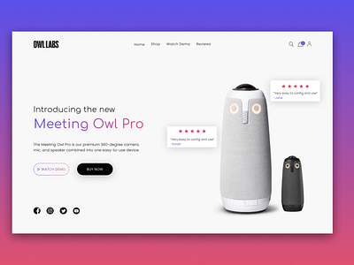 OWL LABS🦉 LANDING PAGE animation app app design branding colour gradient design e commerce graphic design illustration landing page logo minimal design motion graphics ui vector web web design website