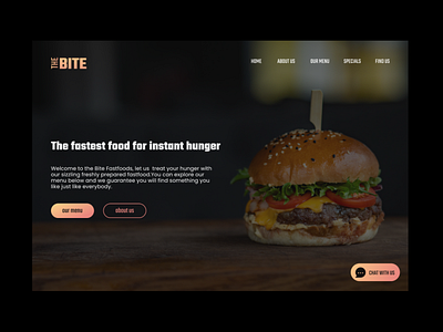 THE BITE FASTFOOD WEB DESIGN🍔🍕