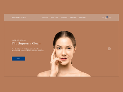 Minimal Skins Home Page app branding design e commerce illustration logo ui vector web web design