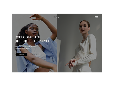 Republic of style Minimal homepage app branding design e commerce illustration ui web web design