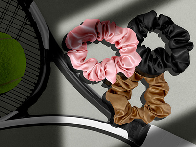 Blissy silk scrunchies beauty blissy care design photo photography product scrunchie shadow tennis
