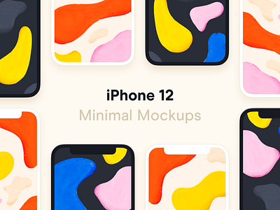 iPhone 12 Minimal Mockups - Figma Download download figma free iphone link minimal mockup render simple