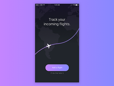 Flight Tracker - Intro Screen