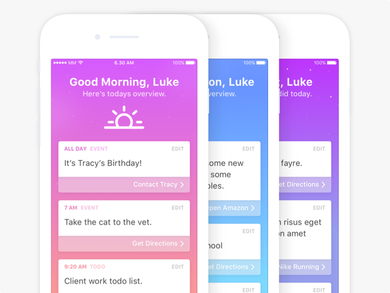 Calendar and Reminder Aggregator App by Mark Moss on Dribbble