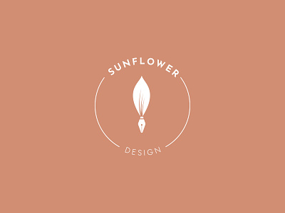 Sunflower Design Secondary Logo brand design branding flat logo logo design logotype