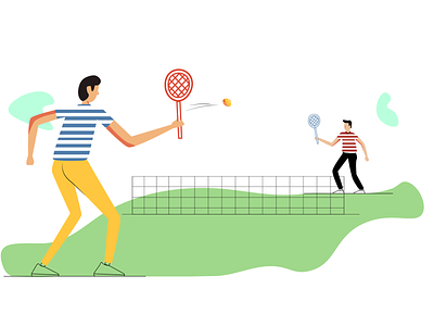 Tennis Time design illustration illustration art illustration design illustrations illustrator minimal tennis vector web web illustration