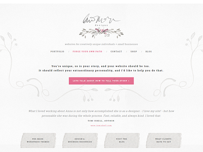 Anna Marie Moore Designs Re-Design design wordpress