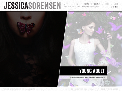 Jessica Sorensen, Author Website author design web design