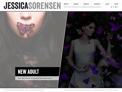 Jessica Sorensen, Author Website author design web design