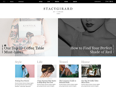 Stacy Girard At Large blog design magazine wordpress