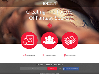 Rivalry Games landing page re-design