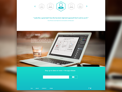 AppSeed footer app aqua flat gradient stripes website