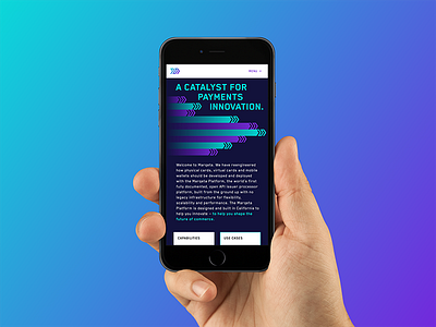 Marqeta 3.0 (Mobile) fintech foundation mobile payments platform purple responsive