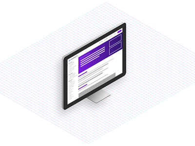 Isometric Computer Test 3d api credit card emv gradient grid isometric layers marqeta network purple