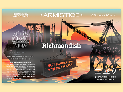Richmondish x Armistice Hazy IPA beer beerbranding beercan beerlabel branding east bay ipa richmond
