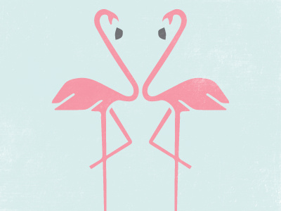 Pink Flamingos animals flamingo flamingos flat illustration pink simple simplicity