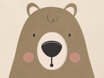 Astonished Bear astonished bear illustration paper goods texture watercolor