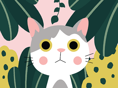 Jungle Cat cat cats childrens illustration illustration wip