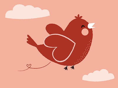Fly Away bird character design childrens illustration illustration morningsketch