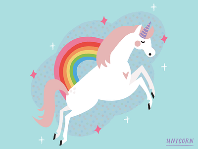 A Little Bit Of Magic animal character design childrens illustration illustration magic unicorn