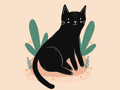 Black Cat black cat cat character design childrens illustration illustration