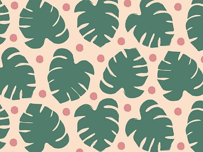 Monstera Pattern abstract illustration leafs monstera pattern plants repeating seamless