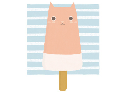Cat Popsicle cat children funny ice cream illustration popsicle summer