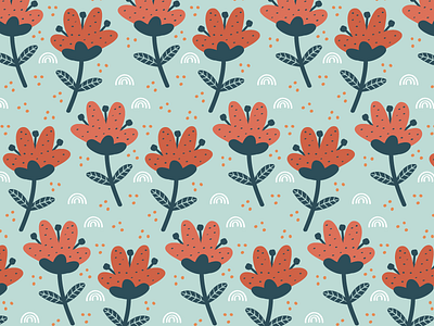 Spring Flower Pattern floral flower flowers illustration pattern repeating seamless spring surface design