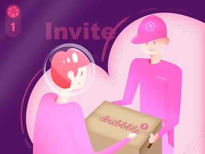 Dribbble Invitation box design dribbble invitation dribbble invite illustration invitation invite