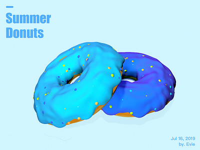 Summer Donuts c4d donuts illustration summer