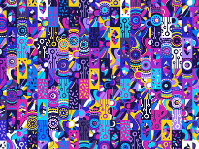 'ExoticBloom' Pattern digital art estampa generative geometric geometry illustration pattern pattern design repeating vector