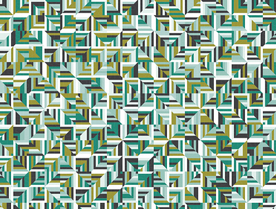 'IsoTemple' digital art estampa generative geometric geometry illustration pattern pattern design repeating squares temple vector