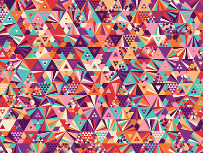 'CosmicGirl' digital art estampa generative geometric geometry illustration pattern pattern design repeating triangles vector