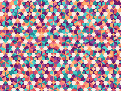 'Caboodle' digital art estampa floral generative geometric geometry illustration pattern pattern design repeating vector