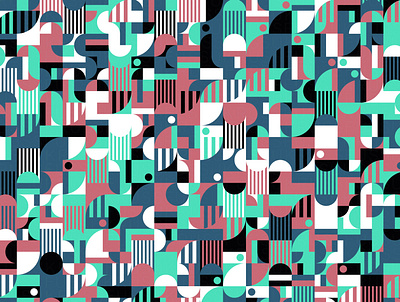 'Undergrowth' digital art estampa generative geometric geometry illustration pattern pattern design repeating vector