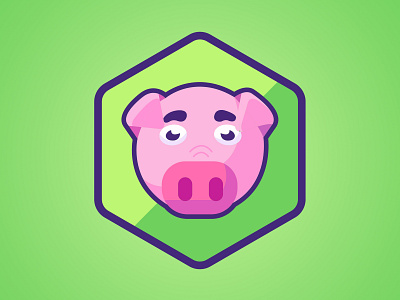 pig animation design icon illustration logo ui vector