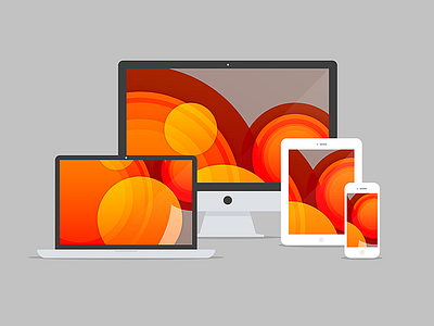 Collection In Progress flat illustration orange vector wallpapers