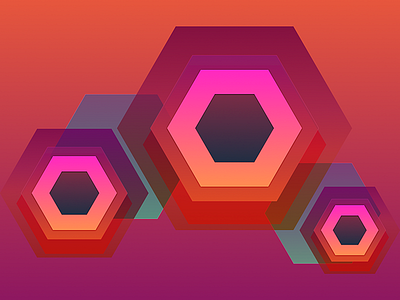 Hexagonal art background design geometric pink purple red vector vivid wallpaper