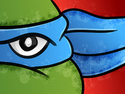 Leo art background blue design green illustration ninja turtle vector wallpaper