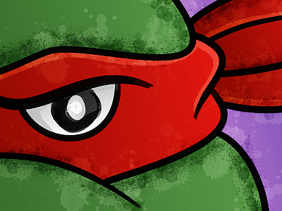 Raph art background design desktop green illustration ninja red turtle vector wallpaper