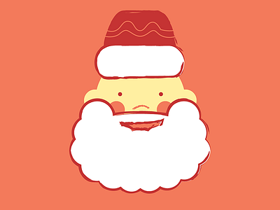 Smiling Santa christmas design drawing illustration red santa sketch xmas