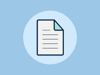 Blue Document blue doc flat icon illustration