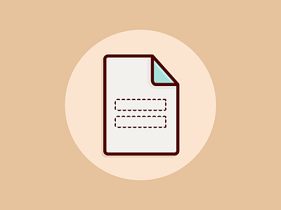 Tan Document doc flat icon illustration tan