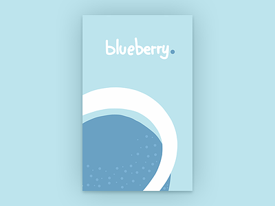 Blueberry abstract drawing flat fruit illustration poster sketch