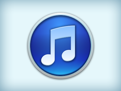 iTunes Replacement app blue button circle icon