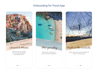 Travel Onboarding app creative design figma onboarding screens onboarding ui travel ui ui design walkthrough