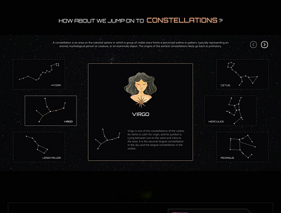 Explore Space : Constellations design figma ui ui design web