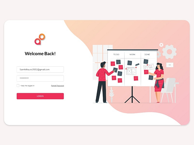 Login for project tracker web screen design illustration interaction design login login form loginscreen project project tracker ui user interaction user interface vector web webdesign website website concept website design websites