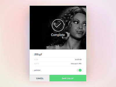 Drag and Drop Upload Complete drag and drop flat green interface ui upload ux white