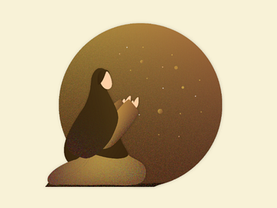 Pray 2d design flat graphic design hijab illustration illustrator pray religion vector women